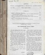 Atti dell'Accademia Medica Lombarda Anno 1942 dal n. 1 al n. 15- 17-18-19