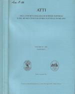 Atti della Società Italiana di Scienze Naturali e del Museo Civico di Storia Naturale in Milano Vol. 142-2001 Fasc. I-II