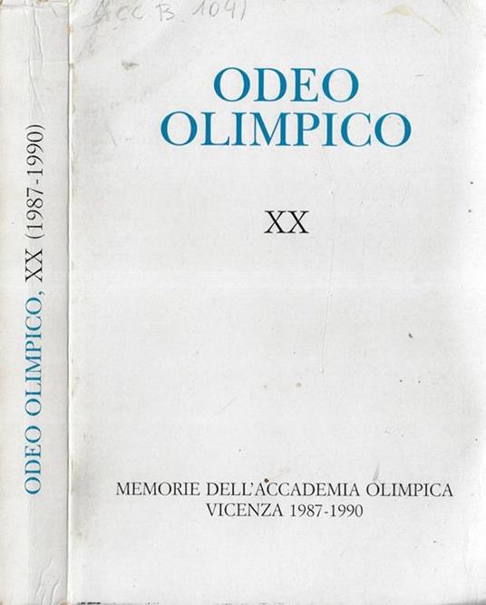 Odeo olimpico XX Lorenzo Pellizzari, direttore - copertina