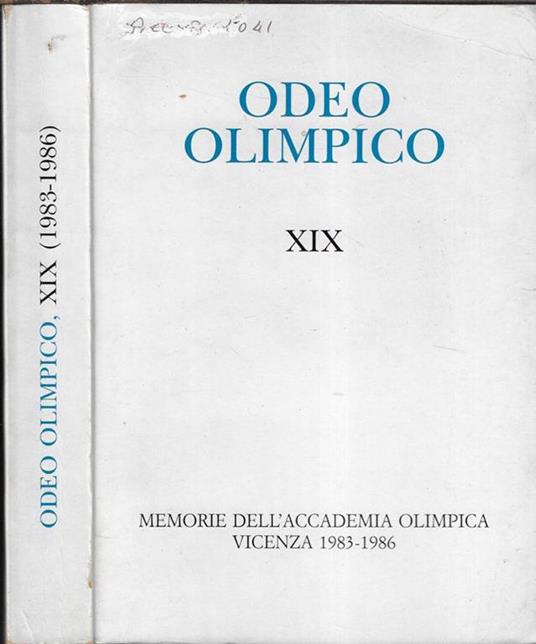 Odeo olimpico XIX Lorenzo Pellizzari, direttore - copertina