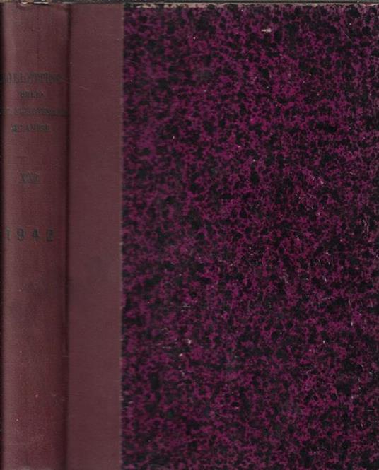 Bollettino dell'Istituto Sieroterapico Milanese Volume XXI 1942 P. Rondoni, A. Zironi, direttori - copertina