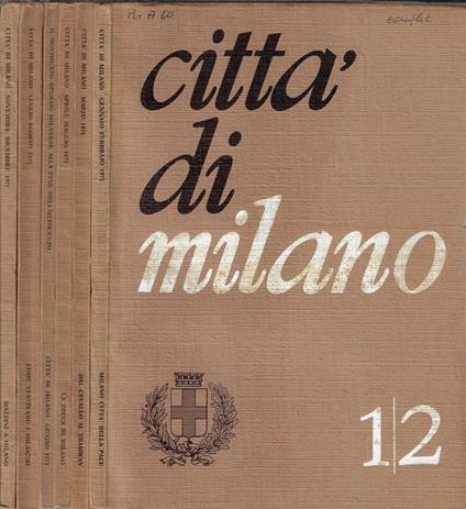 Città di Milano N. 1/2, 3, 4/5, 6, 7/8, 11/12 1971 Leonida Villani, direttore - copertina