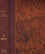 Journal of anatomy. Originally the journal of anatomy and physiology. Vol.LXI october 1926-july 1927