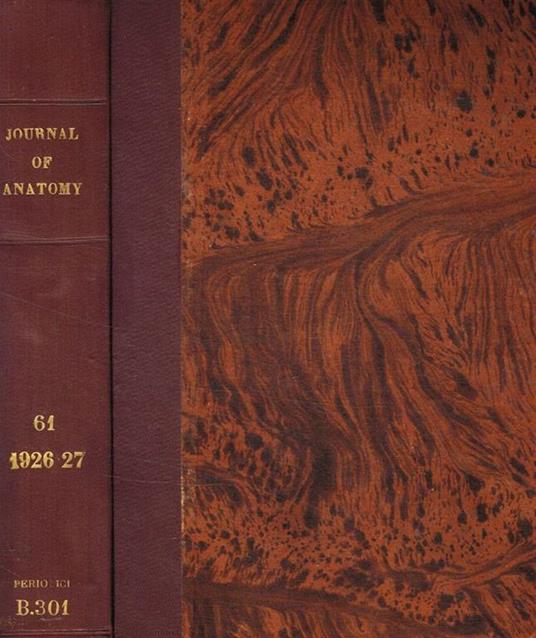 Journal of anatomy. Originally the journal of anatomy and physiology. Vol.LXI october 1926-july 1927 - copertina