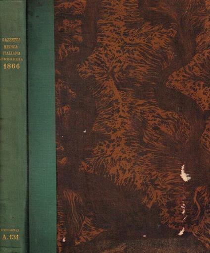 Gazzetta medica italiana. Lombardia. Anno XXV, serie quinta, tomo V Gaetano Strambio - copertina