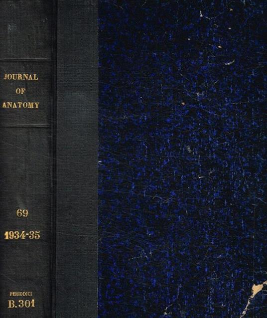 Journal of anatomy originally the journal of anatomy and physiology. Vol.LXIX, october 1934-july 1935 - copertina
