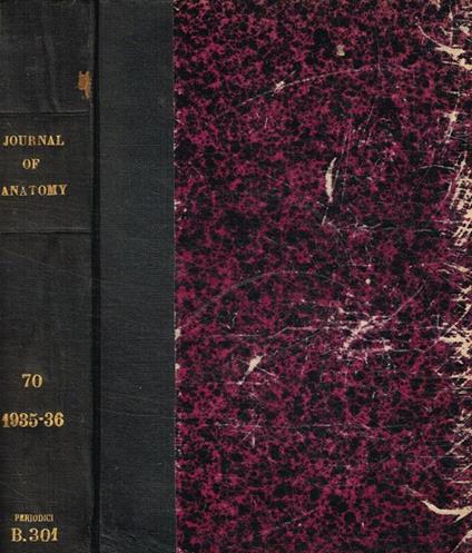 Journal of anatomy. Originally the journal of anatomy and physiology. Vol.LXX, october 1935-july 1936 - copertina