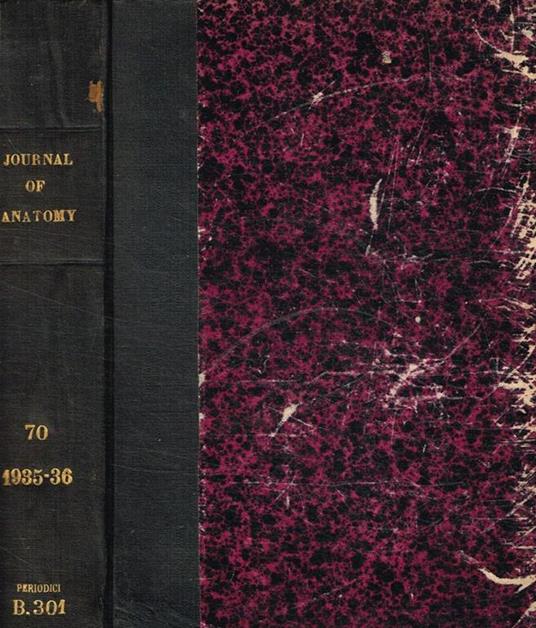 Journal of anatomy. Originally the journal of anatomy and physiology. Vol.LXX, october 1935-july 1936 - copertina