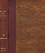 Journal of anatomy originally the journal of anatomy and physiology. Vol.LXIII, october 1928-july 1929