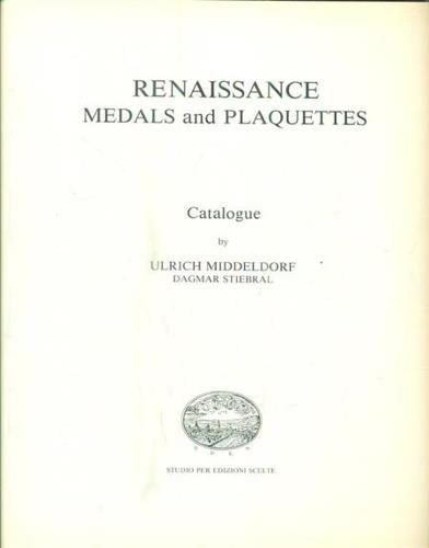 Renaissance medals and plaquettes - Ulrich Middeldorf - copertina