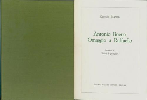 Antonio Bueno omaggio a Raffaello - Corrado Marsan - copertina