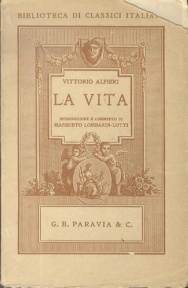 La  vita - Vittorio Alfieri - copertina