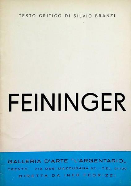 Lyonel Feininger: dal 1 al 15 novembre 1964 - copertina