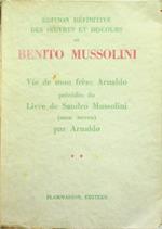 Vie de mon frere Arnaldo precedee du Livre de Sandro Mussolini par Arnaldo