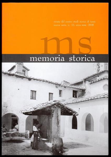 Memoria storica - copertina