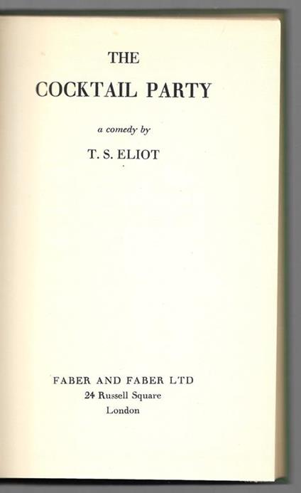 The cocktail party - copertina