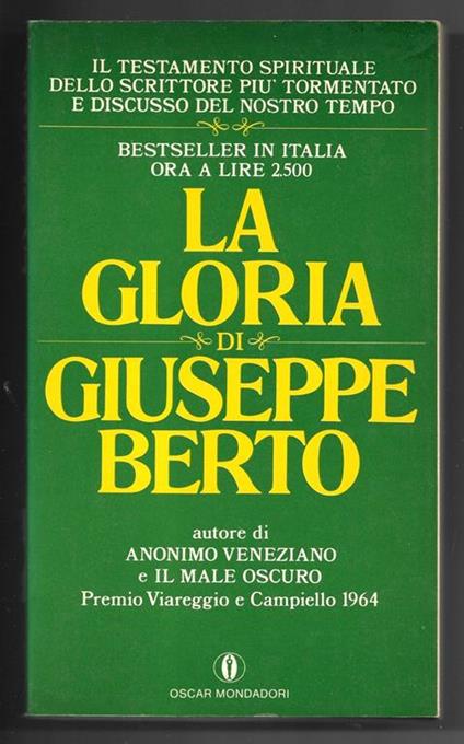 La Gloria - Giuseppe Berto - copertina