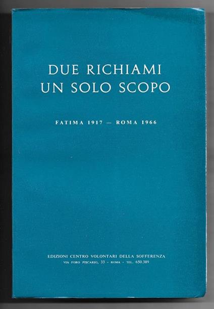 Due richiami un solo scopo - copertina