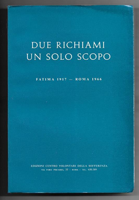 Due richiami un solo scopo - copertina
