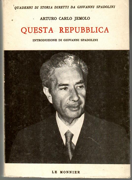 Questa Repubblica - Arturo Carlo Jemolo - copertina