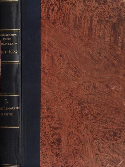 Pubblicazioni edite dallo stato o col suo concorso spoglio dei periodici e delle opere collettive 1901-1925 parte I - copertina