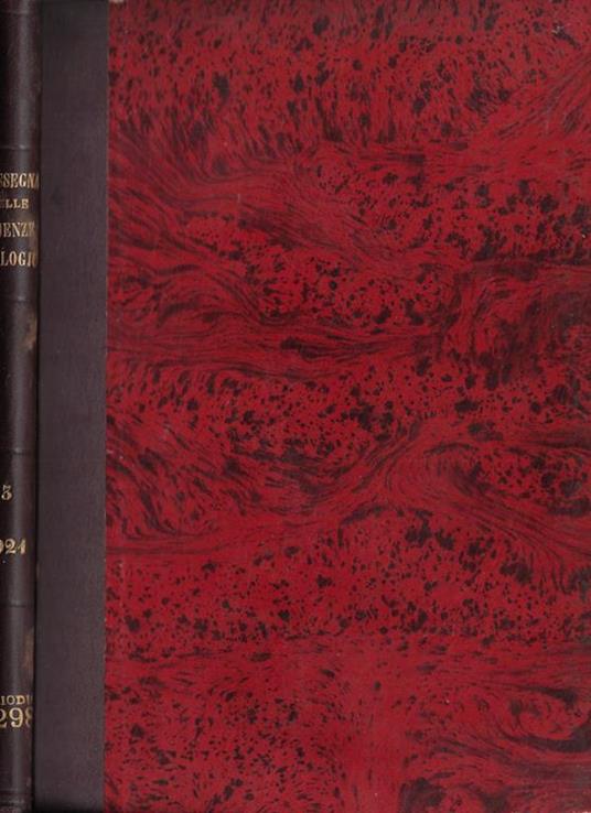 Rassegna delle scienze biologiche anno III 1921 - copertina