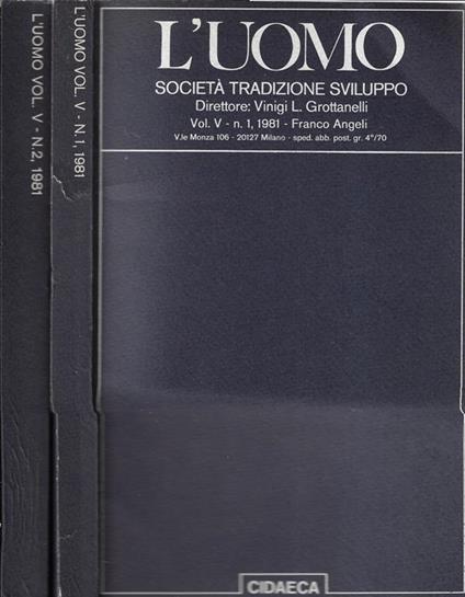 L' uomo Vol. V N. 1, 2 1981 - copertina