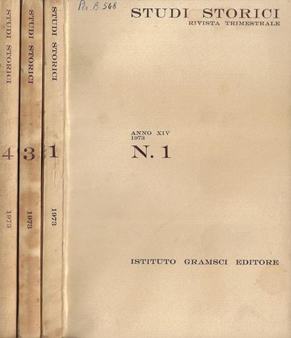 Studi storici anno XIV 1973 N. 1, 3, 4 - copertina