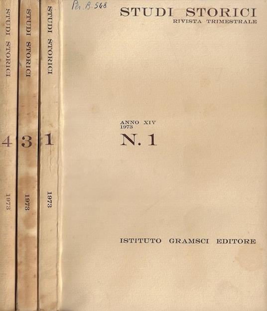 Studi storici anno XIV 1973 N. 1, 3, 4 - copertina