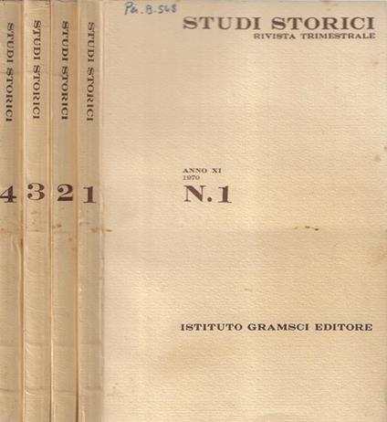 Studi storici anno XI 1970 N. 1, 2, 3-4 - copertina