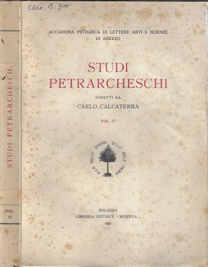 Studi petrarcheschi Vol. VI 1956 - copertina