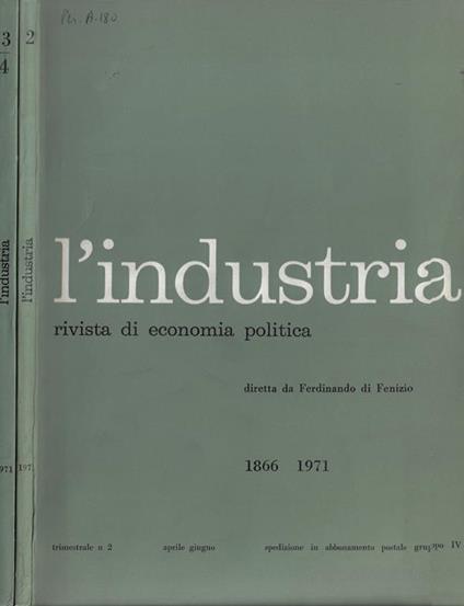L' industria anno 1971 N. 2, 3/4 - copertina