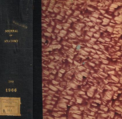 Journal of anatomy. Vol.100, january-october 1966 - copertina