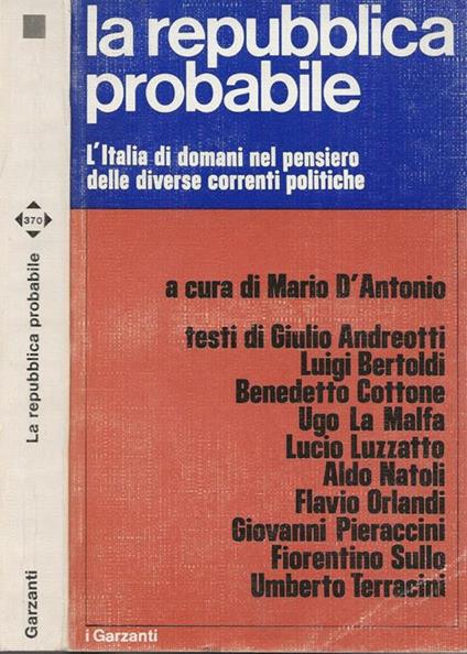 La repubblica probabile - copertina