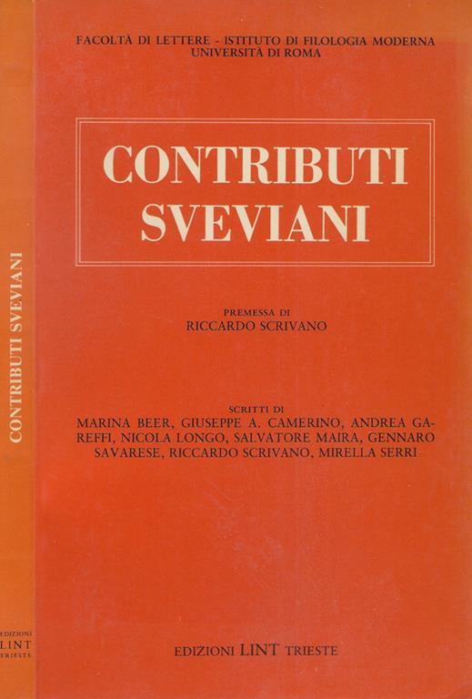 Contributi sveviani - copertina