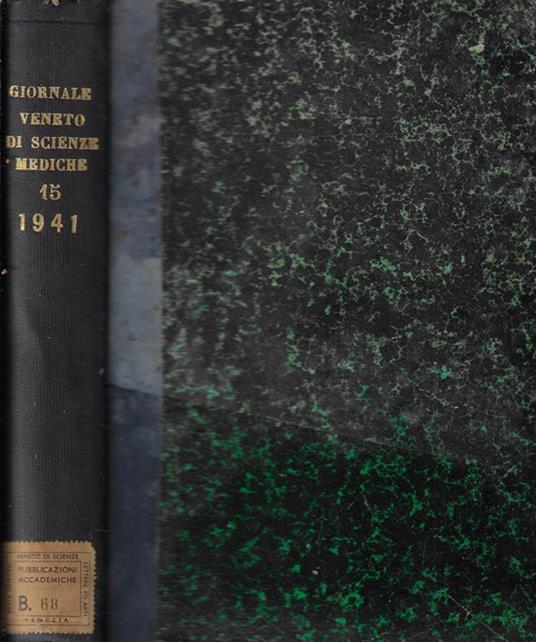 Giornale veneto di scienze mediche anno 1941 - copertina