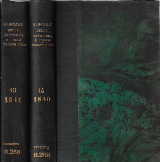 Giornale per servire ai progressi della patologia e della terapeutica Tomi XIV, XV 1841 - copertina