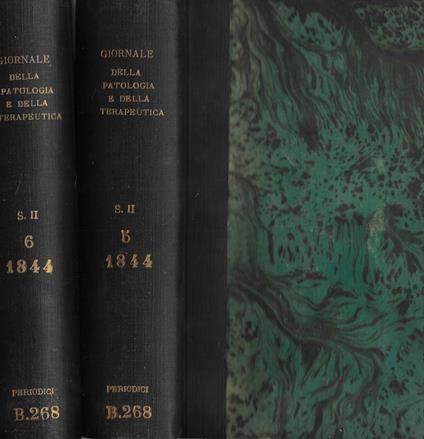 Giornale per servire ai progressi della patologia e della terapeutica Tomi V, VI serie II 1844 - copertina