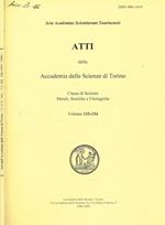 Atti della accademia delle scienze di Torino. Classe di scienze morali storiche e filologiche. Vol.133-134