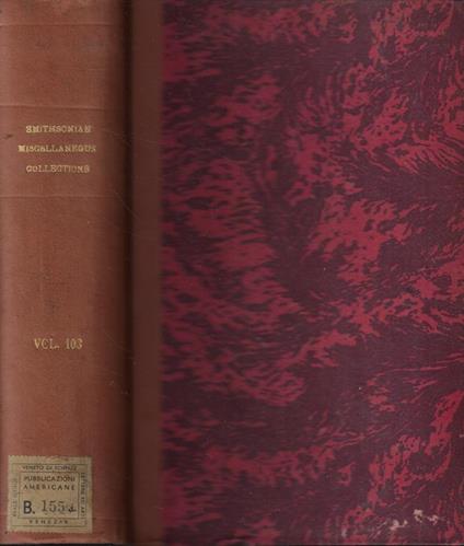 Smithsonian Miscellaneous Collections Vol. CIII - copertina