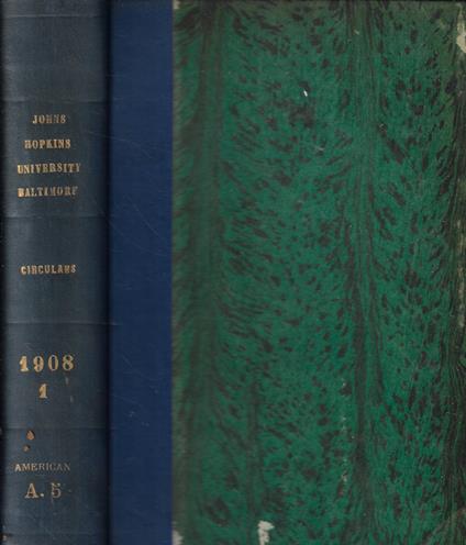 The Johns Hopkins University Circular- Report of the President of the University 1907 - copertina