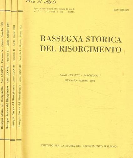 Rassegna storica del risorgimento anno LXXXVIII, 2001 - copertina