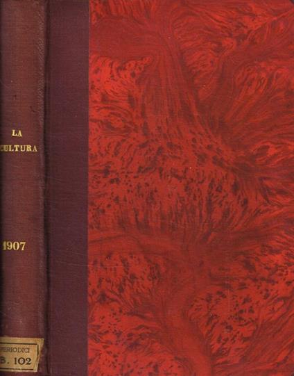 La cultura rivista critica fondata da Ruggero Bonghi, serie terza, anno XXVI, 1907 - copertina