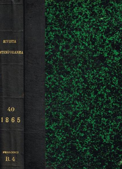 Rivista contemporanea nazionale italiana. Vol.XL-anno XIII - copertina