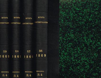 Rivista contemporanea nazionale italiana. Vol.56, 57, 58, 59, anno 1869. 4voll - copertina