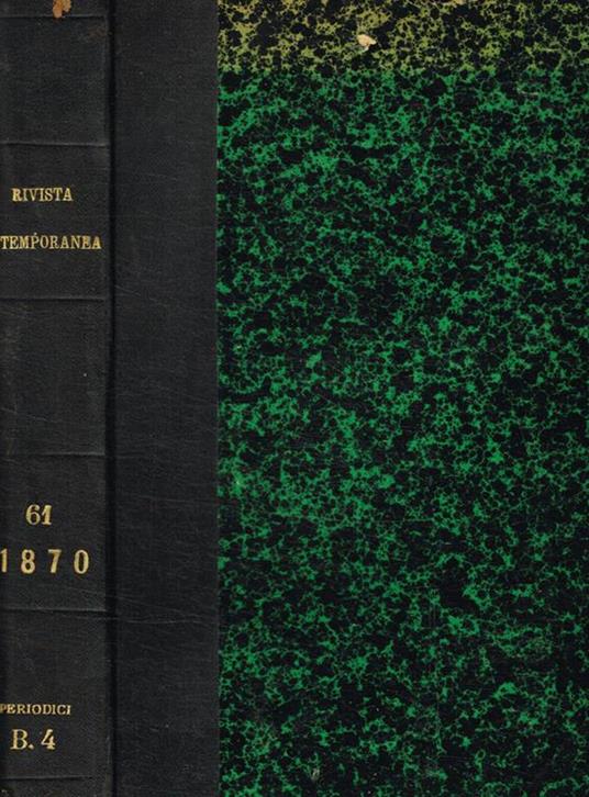 Rivista contemporanea Nazionale italiana. Vol LXI, anno XVIII - copertina