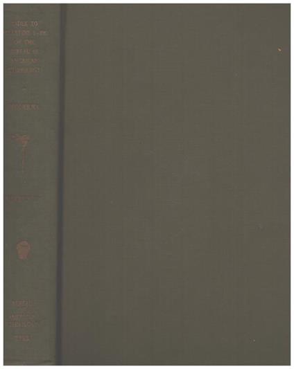 Index to Bulletins 1-100 of the Bureau of American Ethnology - copertina