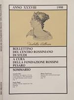 Bollettino del centro Rossiniano di studi Anno XXXVIII-1998