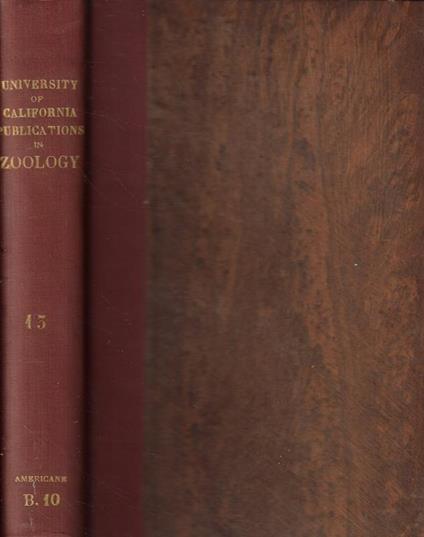 University of California Publications in Zoology Vol. XIII 1914-1916 - copertina