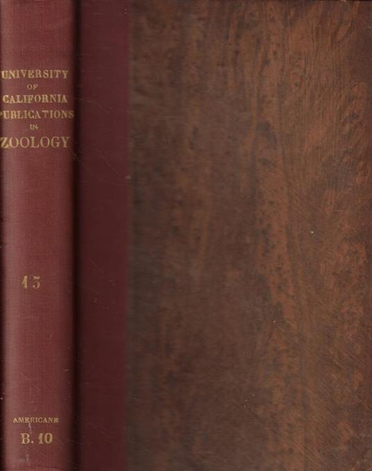 University of California Publications in Zoology Vol. XIII 1914-1916 - copertina